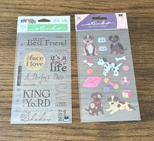 Sticko Scrapbooking Stickers Dogs  Puppies 2 Pack Lot Embellishments