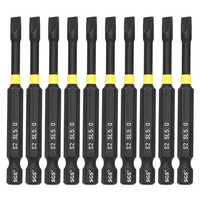 "10 StüCk SL5 Schlitz-Schraubendreherbits 1/4\" Sechskantschaft 3\" FüR Magnet-Bits"