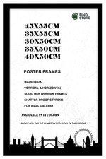 Poster Frames Matt Black 46x61 42x60 45x35 32x45 40x50 Portrait & Landscape