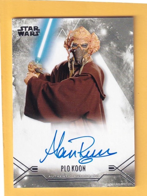 2025 Star Wars Smuggler's Outpost Stellar Signatures Auto Alan Ruscoe/Plo Koon