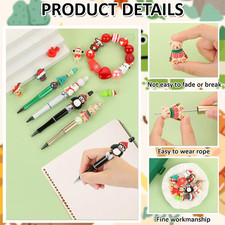 12 PCS 3D Christmas Animal Silicone Focal Beads for Pens, Focal Beads Bulk fo...