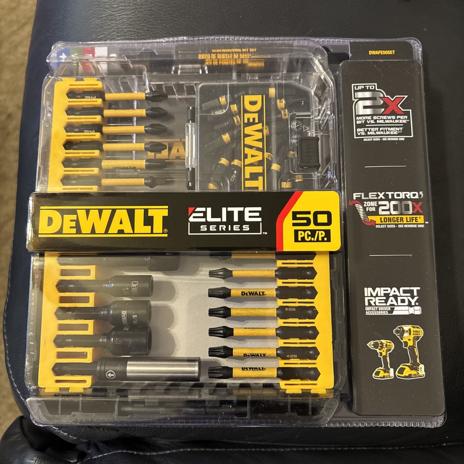 Impact Rdiver DEWALT ELITE SERIES Impact Driver Bit Set 50 -Piece | eBay