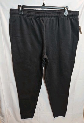 Men's Amazon Essentials Black Joggers Sweatpants, Fleece, Size L  NWT