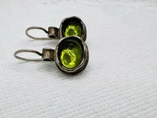 Silpada Sterling Silver Daintree Earrings Natural Green Quartz Drop Earrings
