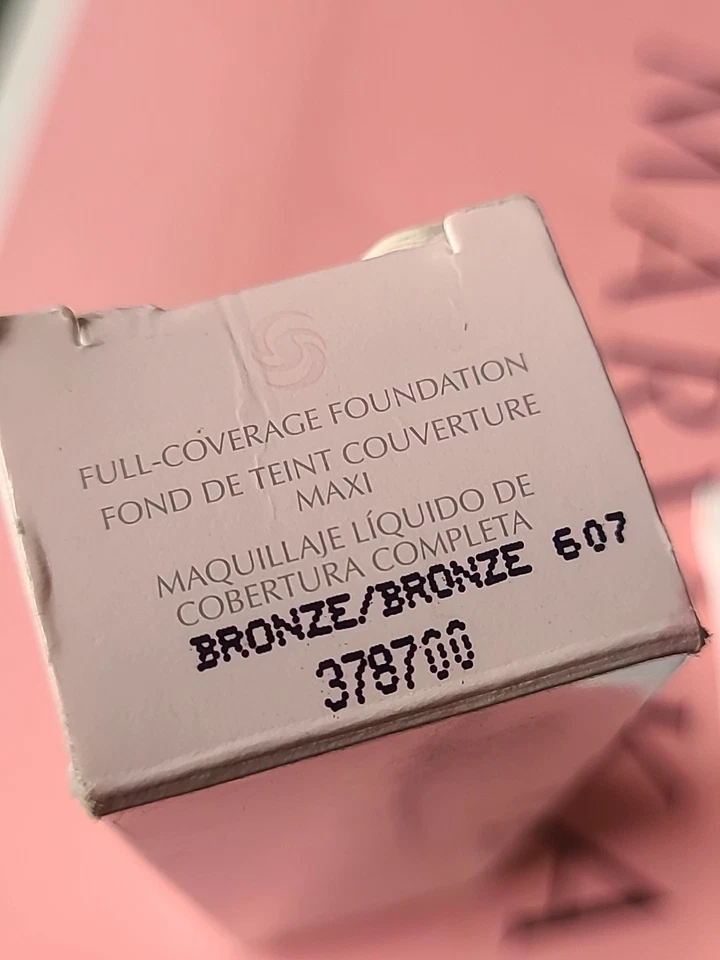 New In Box Mary Kay Full Coverage Foundation Bronze 607 Normal/Dry - Gray Cap - Image 3 of 4