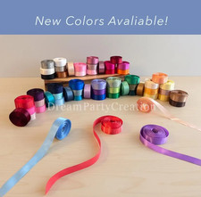 Rolled up 7/8" SINGLE FACE SATIN Ribbon 100 Polyester Choose Color Yards