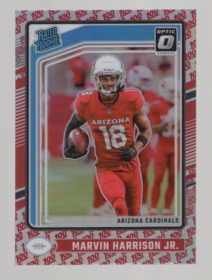 MARVIN HARRISON JR 2024 DONRUSS OPTIC ONE HUNDRED 100 PRIZM RATED ROOKIE RC #276