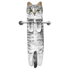 Cat Funny Hand Towels for Bathroom Kitchen- Cute Decorative Kitten Decor Hang...