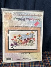 Cross Stitch Watercolor Wildflowers 2003 Kit CSBK-257  P60