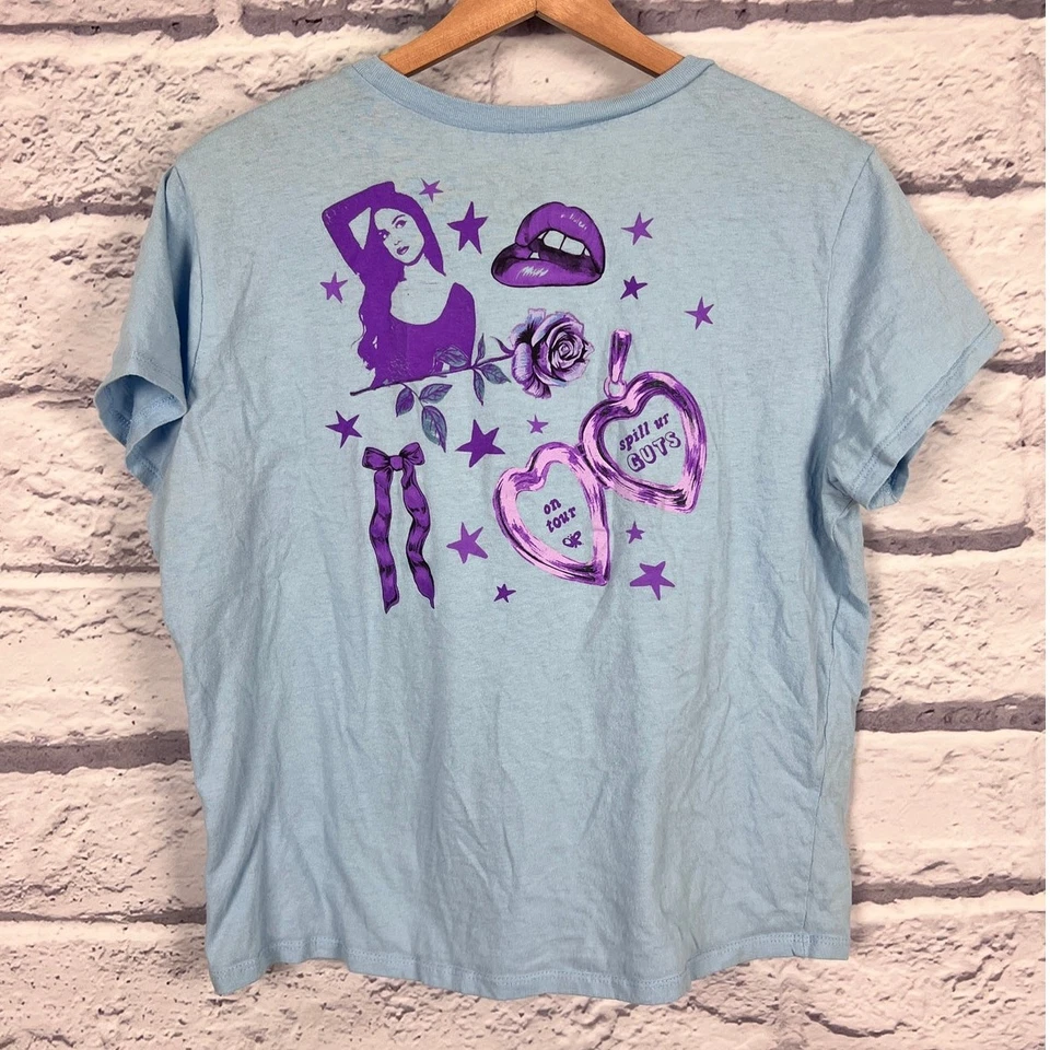 Top corto Olivia Rodrigo para mujer XXL Y2K Pop Indie Guts gira mundial concierto azul Foto 4 de 4