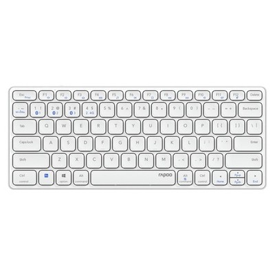 Rapoo E9600M Tastatur kabellos Bluetooth Multi-Mode QWERTZ wiederaufladbar Weiß