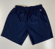 Vintage Russell Athletic Nylon Shorts Sz XL Navy Distressed Gym Shorts Y2K