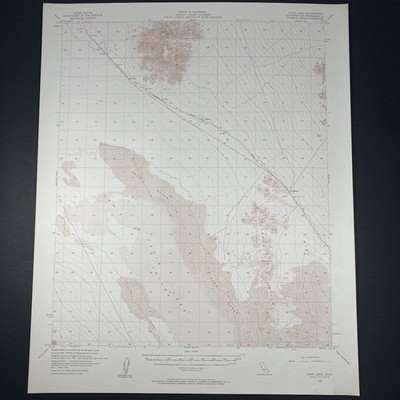 Cadiz Lake CA Quadrangle 1956 Topo Map California Vintage USGS
