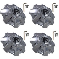 Fuel Wheels Chrome Custom Wheel Center Caps 1001-79 4 Caps New Bolts