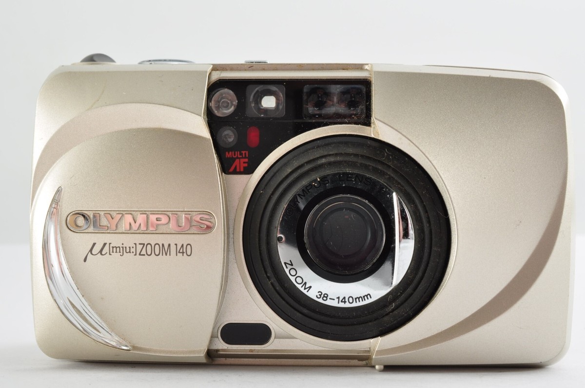 OLYMPUS μ[mju:]-ZOOM 140 VF OLYMPUS Zoom 140 VF μ mju Gold Point Shoot 35mm Film Camera