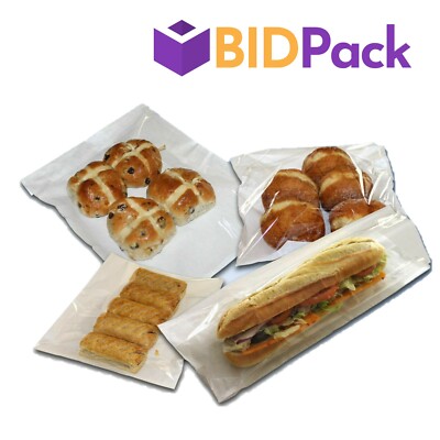 Papiertüten mit Klarsichtfolie für Kuchen, Sandwiches, Süßigkeiten, Bäckerei, Gebäck