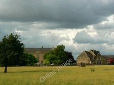 Photo 6x4 Field, trees and stone buildings, Harnhill The Harnhill Manor c c2010