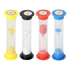 Clessidra a Sabbia IN Tubo di Plastica 1 Minuto: Colore - Nero
