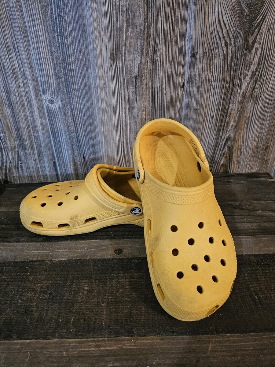 Bright yellow crocs Crocs Unisex Classic clogs in neon yellow | ASOS main image 2