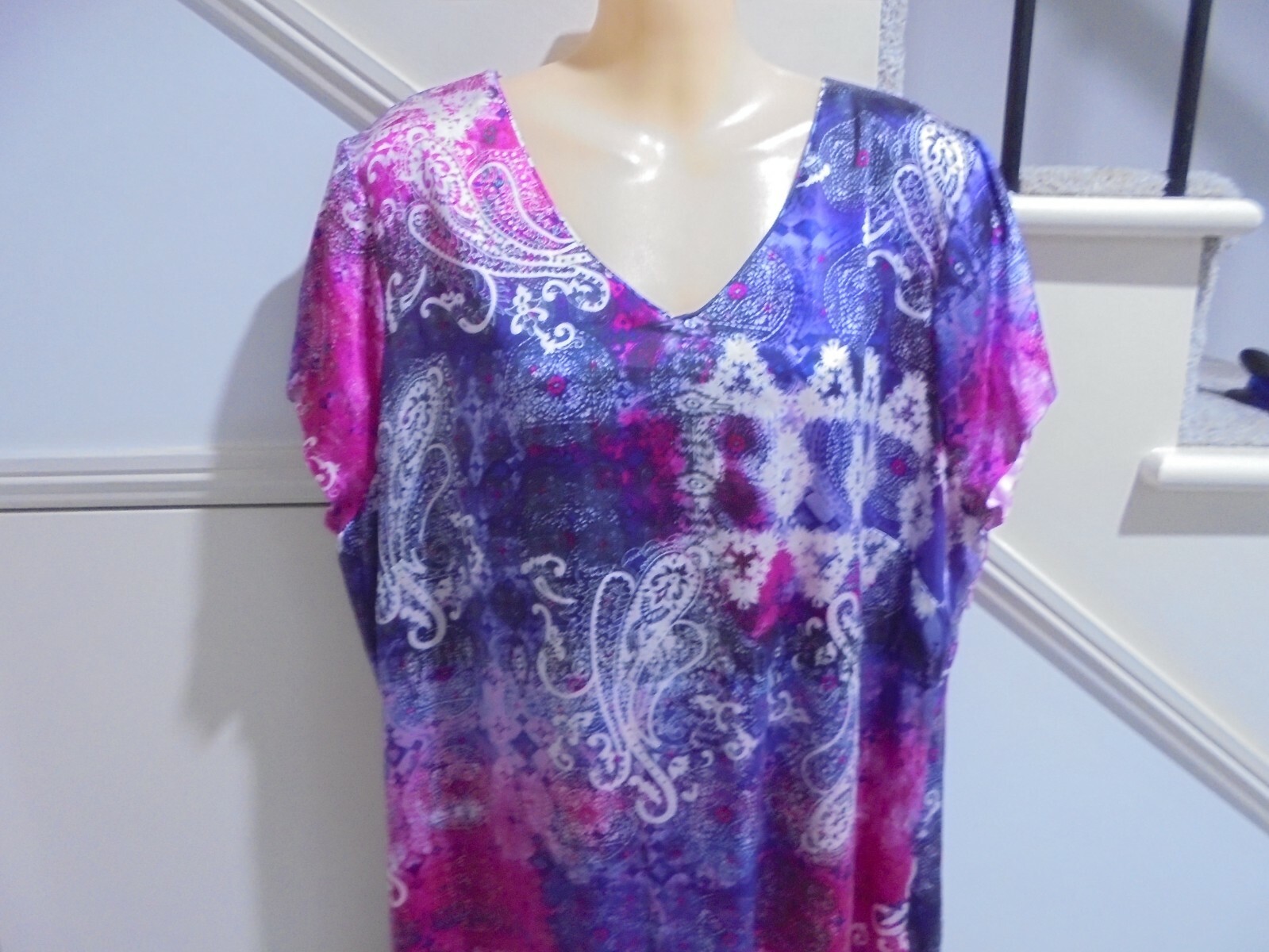 LADIES W LANE NWOT SIZE 20 SILK LINED PURPLE CERISE WHITE SPECIAL