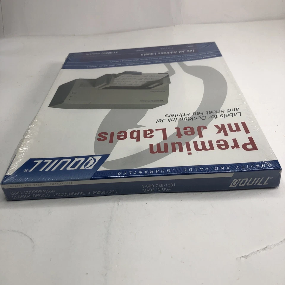 Quill Premium Ink Jet Labels Labels 3,000 1x2 5/8” #7-32200 Compatible With Most - Image 3 of 4