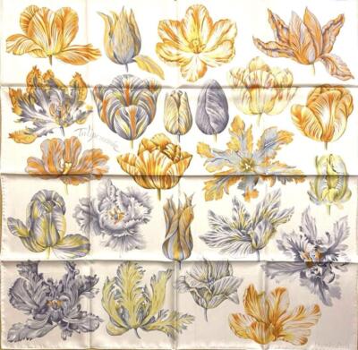 HERMES カレ90 チューリップマニア HERMES エルメス スカーフ カレ90 『Tulipomanie(チューリップマニア
