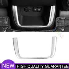 For Toyota Highlander 2014-2019 Silver Steel Rear USB Socket Switch Cover Strip