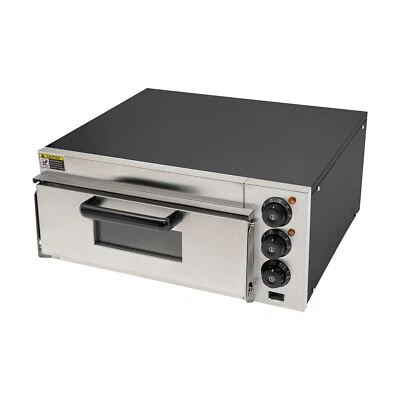 GDRASUYA10 elektrischer Pizzaofen für die Arbeitsplatte, 2000W kommerzieller Pizzaofen