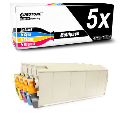 5x Eurotone Cartridge for OKI MC-770-plus MC-770-dn MC-760-dnvfax MC-780-dnvfax