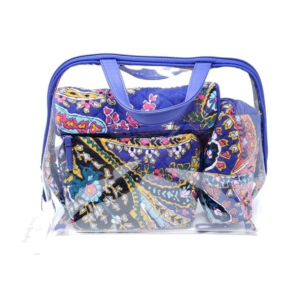 vera bradley 4 piece cosmetic set