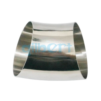 Outer Diameter 129mm 304 Stainless Weld 45 Degree Elbow Sanitary Pipe Fitting
