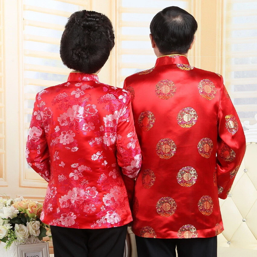 Chinese Traditional Jacket Women Silk Satin Coat Loves Birthday Party Costumes - Image 2 of 3