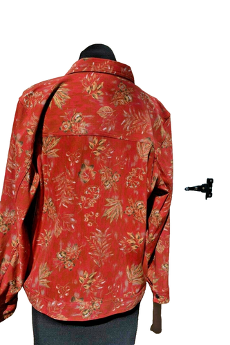 Chaqueta para mujer Christopher & Banks con botones floral algodón elástica talla grande - Imagen 3 de 5