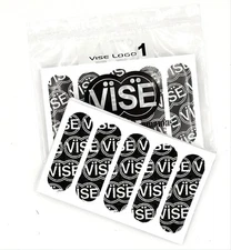 Vise Bowling 3/4" Hada Patch Black Logo Tape Pre Cut 50 Pieces