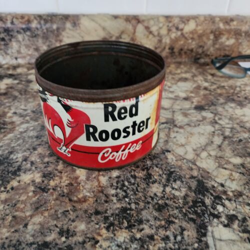 Red Rooster 1 lb Coffee Tin Super Valu Stores Hopkins Minnesota  - Picture 1 of 6
