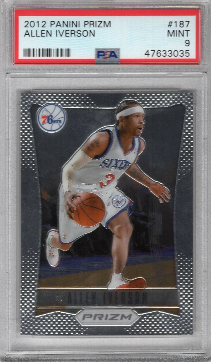 ALLEN IVERSON 2012-13 PANINI PRIZM 1ST YEAR PRIZM #187 PSA 9 MINT 