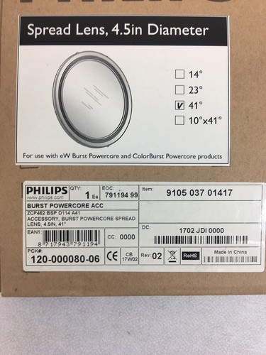 Philips 120-000080-06 Spread Lens 4.5" Diameter 41 Degree #6708 - Afbeelding 4 van 5