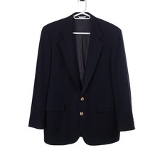 Ralph Lauren Polo University Club Blazer 44 Navy Blue Wool Sport Coat Vintage