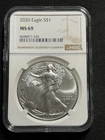 2026 $1 American Silver Eagle NGC MS69 Brown Label!!!!!! One day Sale!!!