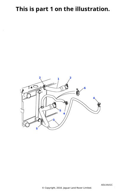 Land Rover Genuine Hose Radiator Top Coolant Fits Defender 1987-2006 ESR2298