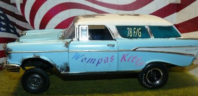 1/18 ( IBWB ) Custom made 1957 Chevy Nomad '' Wompass Kitty '' ,  gasser ,