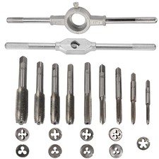 Gewindebohrer- und Schneideisensatz, 20-teiliger Metrischer Gewindebohrer- un...