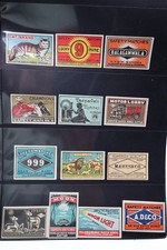 MATCHBOX LABEL LOT INDIA MOTOR LORRY 999 CAT LUCKY MOON LIGHT LION