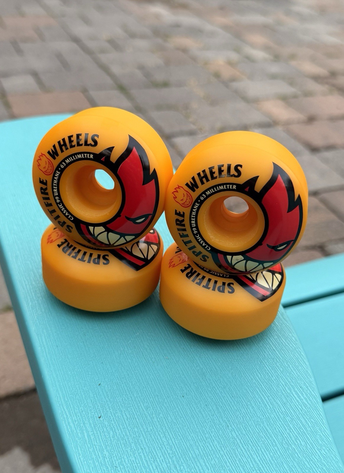 Spitfire Wheels Big Head Skateboard Wheels Classic 99 Urethane 63mm Custom Dyed