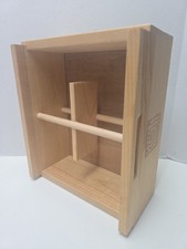 Vintage Napa Valley 40 CD Wooden Storage Box Rack Holder Wood Crate Made In USA