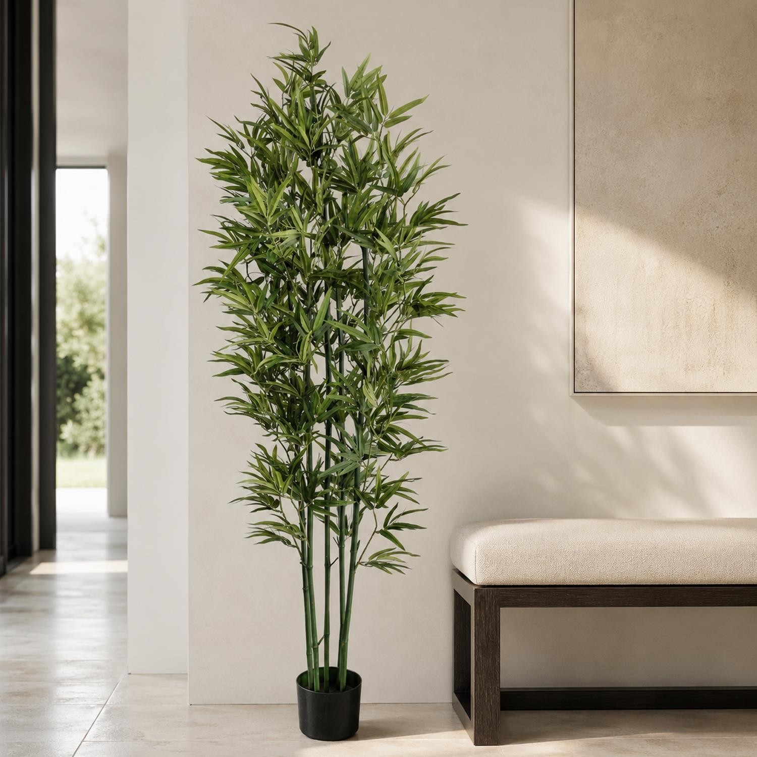 Leaf Premium Artificial Plants, 180cm Natural Bamboo, 180 cm - Image 3