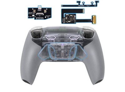 eXtremeRate PS5 DualSense BDM-010/020 Shell Kit Grips Buttons Tools Gray