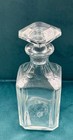 Baccarat Crystal Square Wiskey Decanter with Stopper Signed  10ins