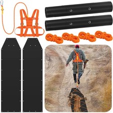 2 Pcs Deer Drag Sled, Heavy Duty Deer Drag Harness Thickened Tear-Resistant H...