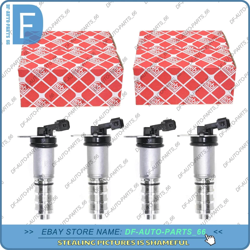 4X OEM FEBI VANOS VVT Variable Timing Solenoid For BMW 535i 550i 650i 740i 750i Foto 2 de 4